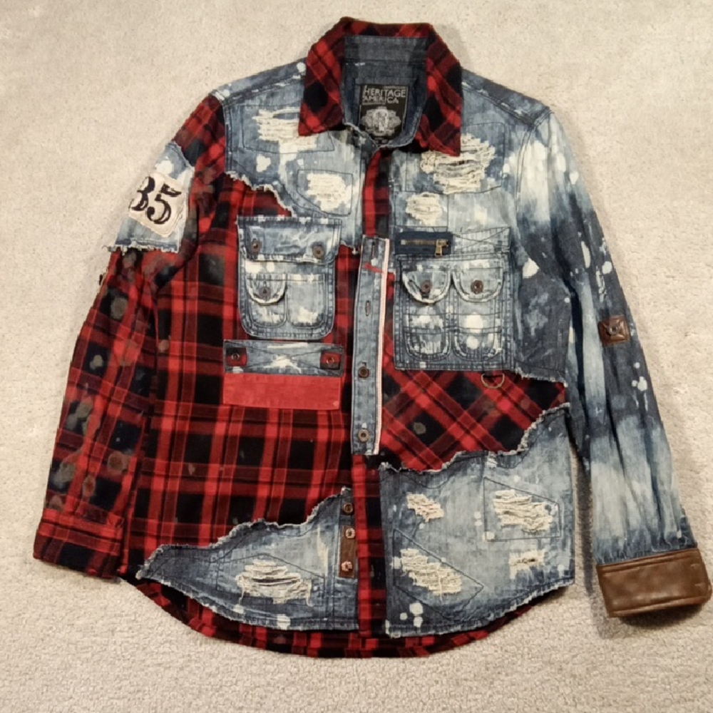 Heritage America denim and fabric combo